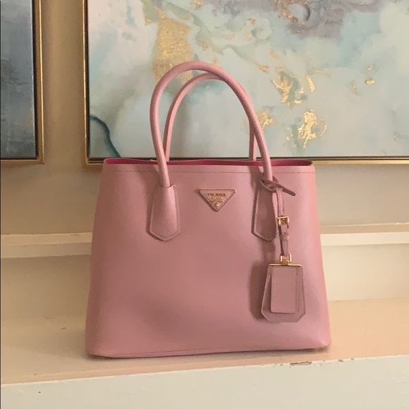 Prada Handbags - Prada pink double bag